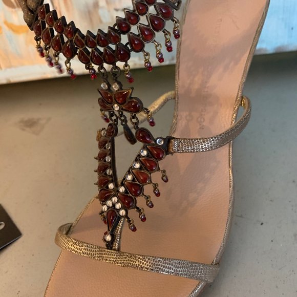 GIUSEPPE ZANOTTI GEM STRAPPY HEELS SANDALS 8.5B - Picture 8 of 8